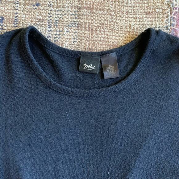 MOSSIMO size MEDIUM black flattering ribbed pull over sweater - Picture 2 of 2